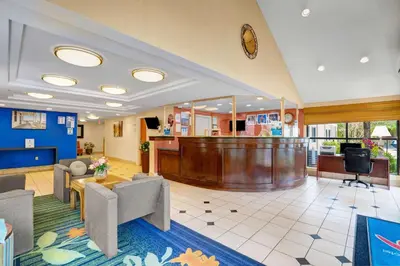 a lobby of a hospital with a waiting room at Motel 6-Milford, CT in Milford