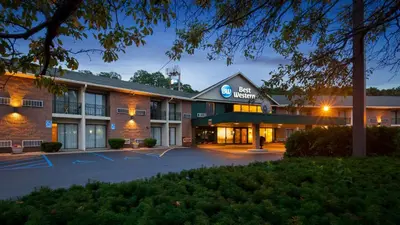 a rendering of the front of a hotel at Best Western Clifton Park in Clifton Park