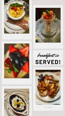 a collage of four pictures of food on plates at Manor House Inn in Norfolk