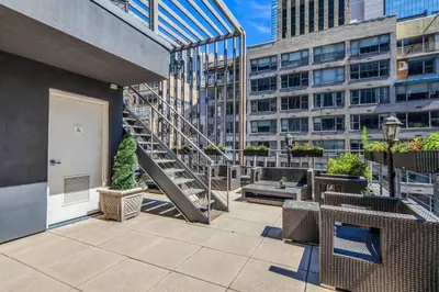 a stairway in a city with a building at The Historic Blue Angel Hotel Lexington Ave, an Ascend Collection in New York