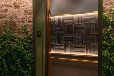 a glass door with a window in a building at Renaissance New York Chelsea Hotel in New York