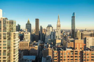 an aerial view of a city with tall buildings at Renaissance New York Chelsea Hotel in New York