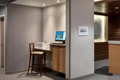 an office with a desk with a computer on it at Fairfield Inn & Suites by Marriott Williamstown in Williamstown