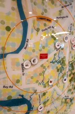 a map of the trails at the zoo at TownePlace Suites by Marriott Hadley Amherst in Hadley