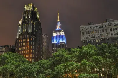 an image of the empire state building lit up at night at U Hotel Fifth Avenue, Empire State Building in New York