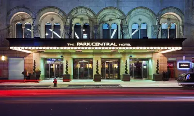 a building with a sign that reads the park central hotel at Park Central Hotel New York in New York