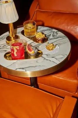 a table with two plates of food on it at Le Meridien New York, Central Park in New York