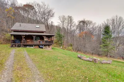 a house on a hill in a field at Hilltop Walton Getaway with Picturesque Views! in Walton