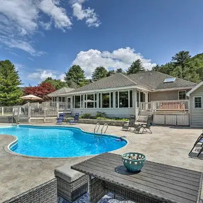 Riverside Retreat in Catskill Mountains with Pool