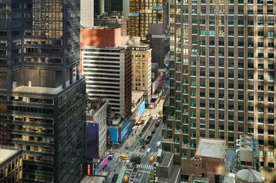 an aerial view of a city with tall buildings at Courtyard by Marriott New York Manhattan/Central Park in New York