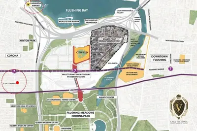 a map of the proposed redevelopment of the civic melbourne interchange at Luxurious Room near LaGuardia & JFK in Corona