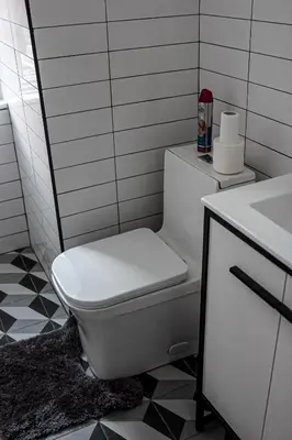 a bathroom with a white toilet and a sink at A Luxurious 5 star Location 2 QUEEN Bed’s TROY in Troy