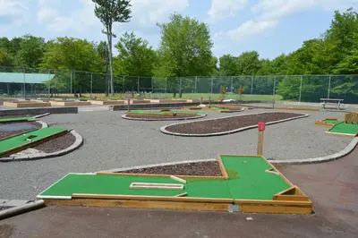 a skate park with a bunch of ramps in it at Beautiful Mount Pocono Chalet with Hot Tub!! in Tobyhanna
