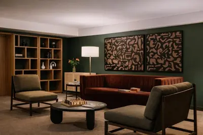 a living room with a couch and two chairs at Dutch Hotel Long Island City New York , Belvilla District 6 Formerly Sonder in Long Island City