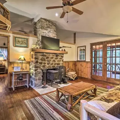 Cabin with Trails and Creek! 23 Mi to Camelback Slopes