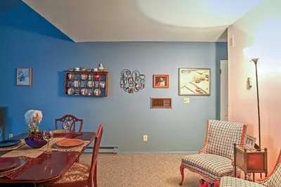 a dining room with a table and chairs at Malta House with Pool 9 Mi to Saratoga Race Course! in Ballston Spa