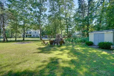 a group of animals standing in a yard at Saratoga Springs Haven with Pool and Fire Pit! in Saratoga Springs