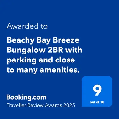 a screenshot of a text box with a beachednesday bay breeze bunatown at Beachy Bay Breeze Bungalow 2BR with parking and close to many amenities. in West Haven