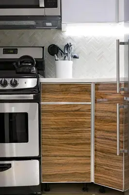a kitchen with a stove and a microwave at 24-6 Gramercy area Newly reno Studio W D in unit in New York