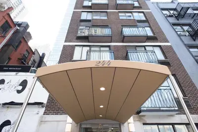 a building with awning in front of a building at 75-3B 3BR Luxury duplex BRAND NEW &D Elevator in New York