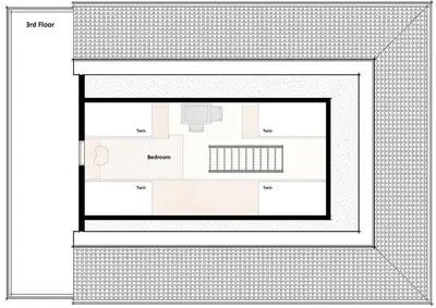 a floor plan of a room with at Hunter Bungalow - Luxury Cabin, Kid-Friendly in Lanesville