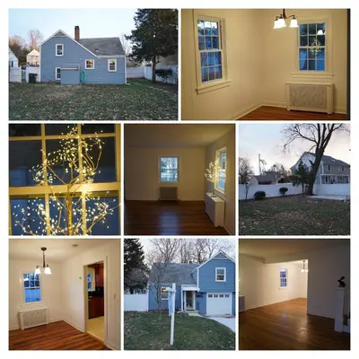 a collage of photos of a house at Live the Walkable Darien Lifestyle in this Charming Noroton Heights Gem! in Darien