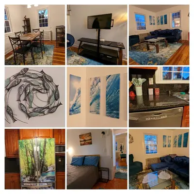 a collage of different pictures of a room at Live the Walkable Darien Lifestyle in this Charming Noroton Heights Gem! in Darien