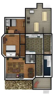 a floor plan of a house with at 1st Base Apt 1 All Star Baseball Rentals in Oneonta