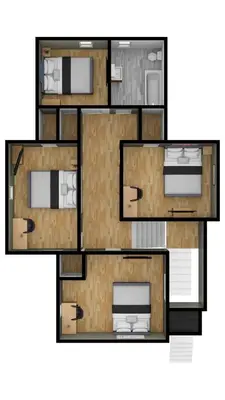 a picture of a floor plan of a house at Center Field All Star Baseball Rentals in Oneonta