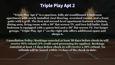 a flyer for a party with a text box at Triple Play Apt 2 All Star Baseball Rentals in Oneonta