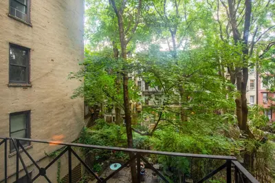 a view from the balcony of a building at E Village Studio w renovated virtual doorman NYC-316 in New York