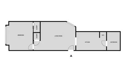 a schematic diagram of the experimental facility at East Village 1br w wd nr cafes NYC-1115 in New York